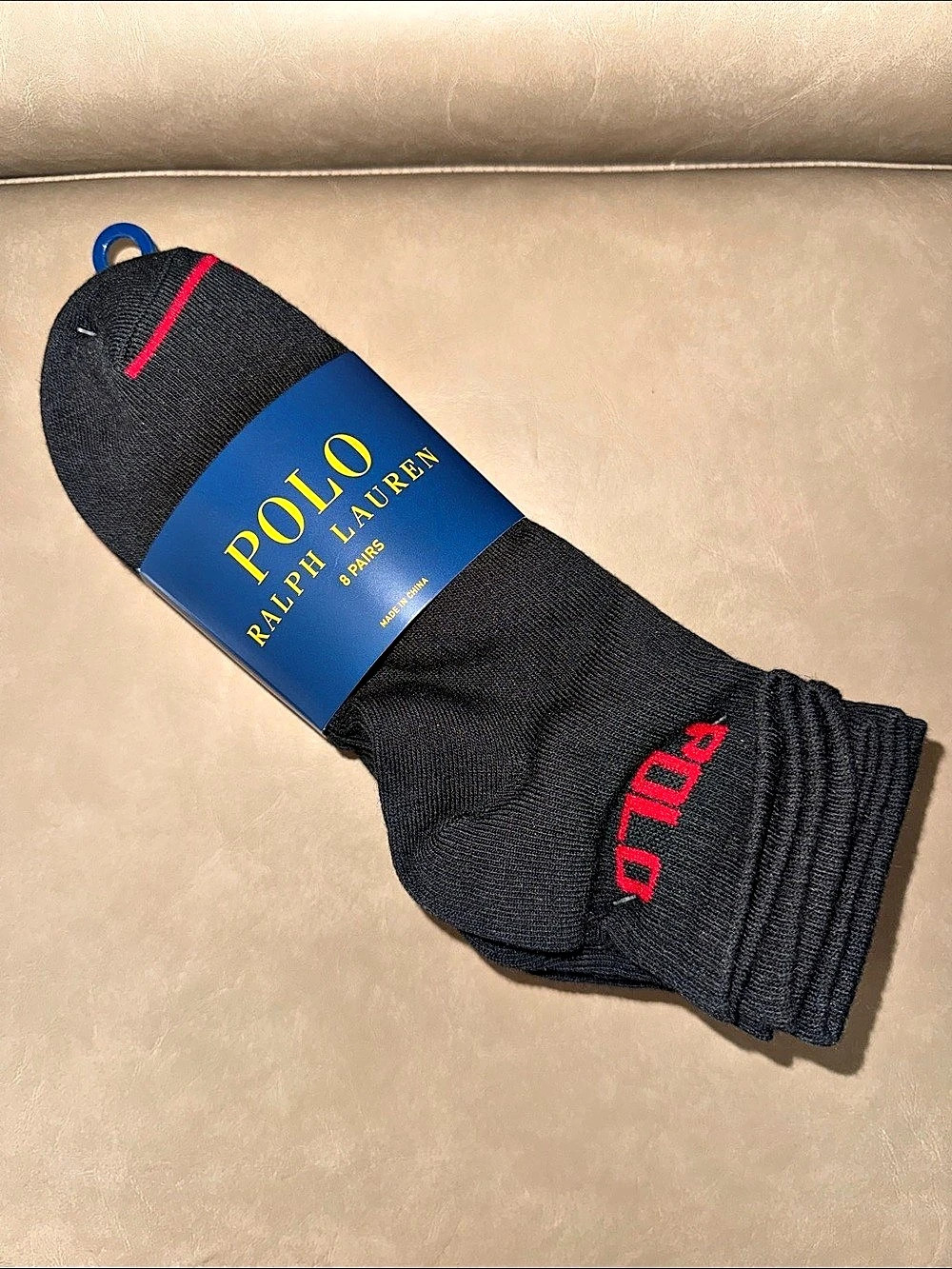 Polo Ralph Lauren Men's 8-Pack Crew Socks Black & Multicolor NWT